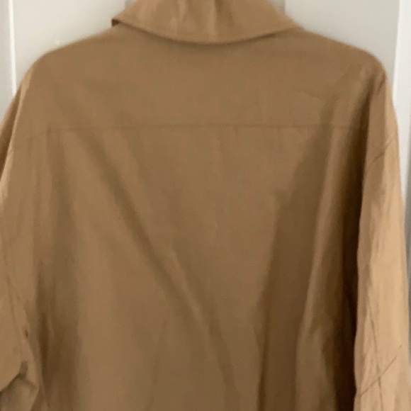 NWOT Tommy Hilfiger Men’s Linen Bomber Jacket. Caramel color. Size Large - Picture 10 of 16